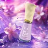 Light purple nail polish bottle with frosted glass texture, 3ml portable cosmetic storage bottle Specification image